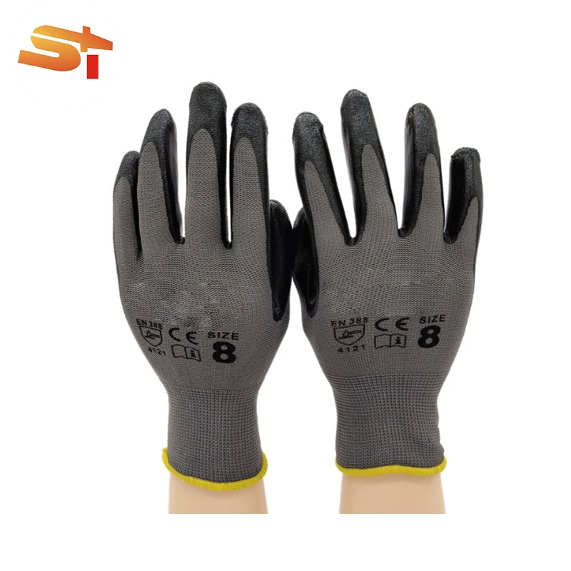 Хлопчатобумажная нейлоновая и спандекс Тяжелая A722 Work-Gloves-30Cm Спецодежда качественная машинка для пальцев хлопковые перчатки работы