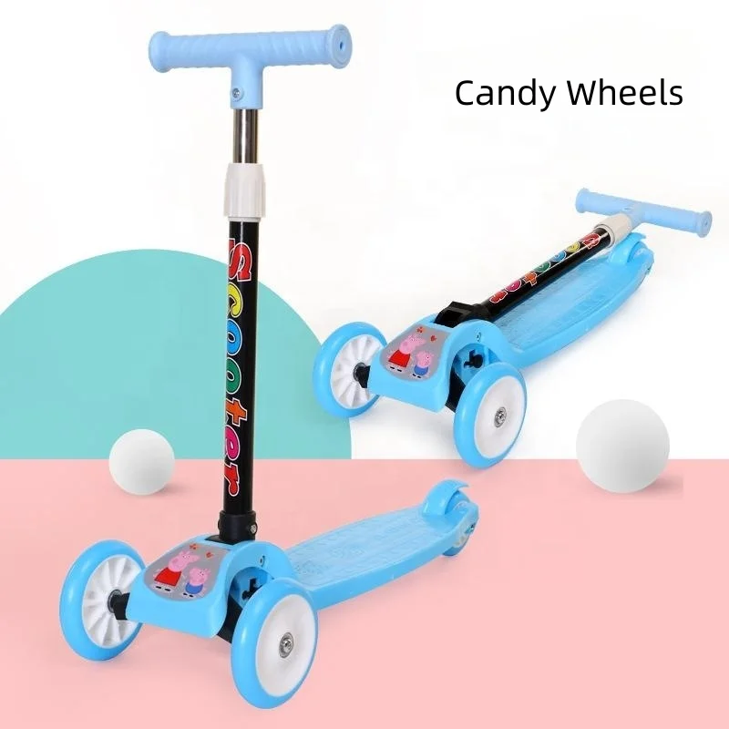 chinese hot sale free shipping 3 4 big wheel mobility drift foot kids tricycle scooter with removable