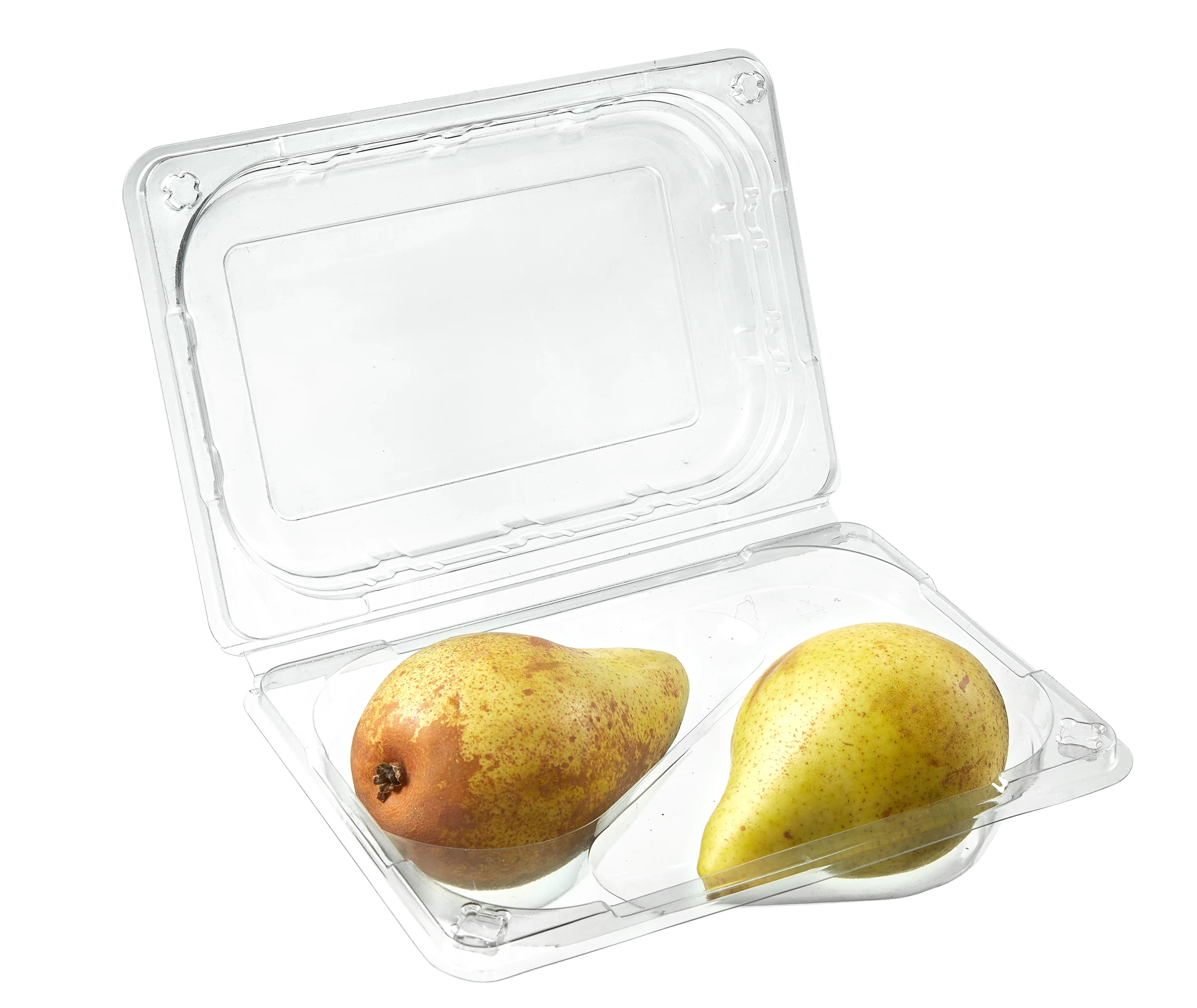 Clear PET Blister 2/4/6 Compartment Pyrus Communis Clamshell Container Pear Fruit Packaging Box Custom Plastic Food Packing