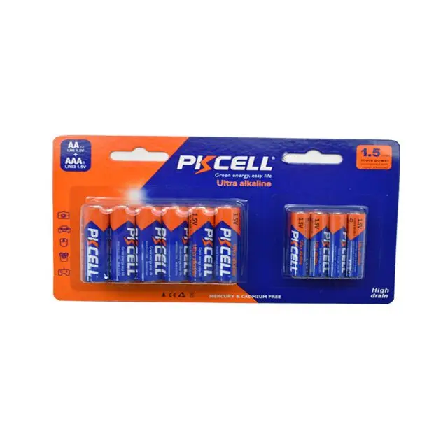 hot selling Non Rechargeable 1.5V LR6 AA AM-3 Ultra Alkaline Battery From PKCELL