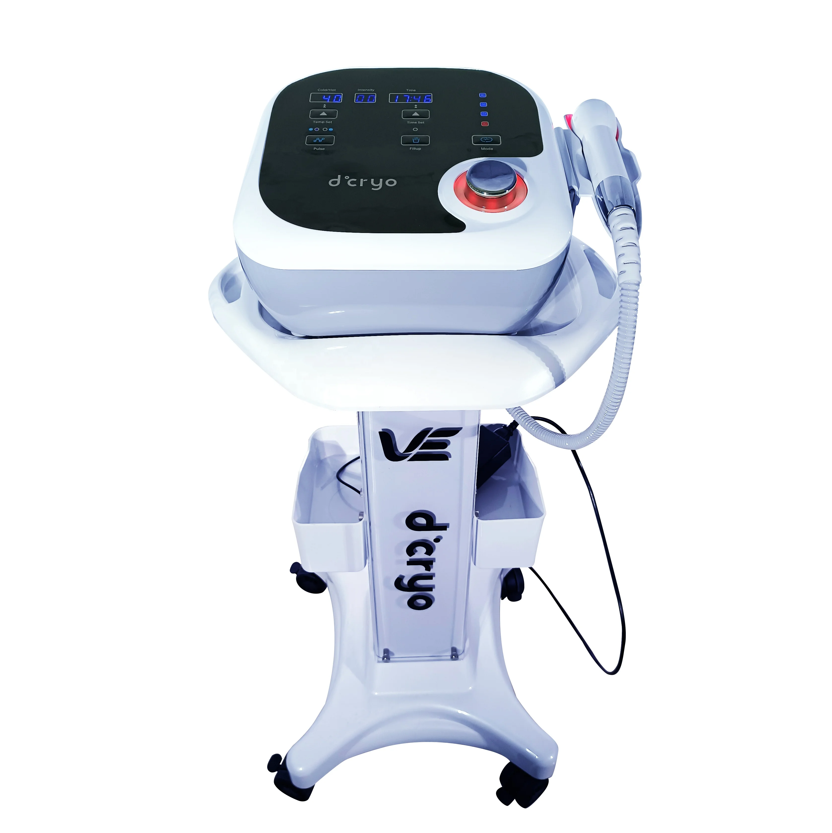 Аппарат для электролифтинга WEIYI Dcryo с терапией красным и синим светом устройство омоложения кожи лифтинга лица холодного горячего ухода за кожей
