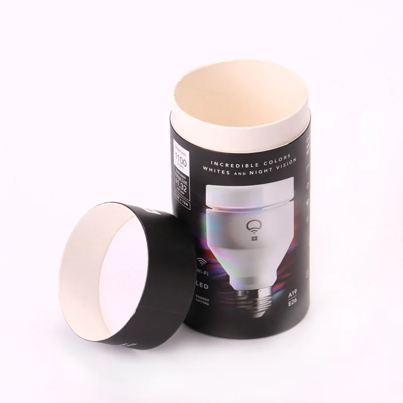 Cardboard tube paper box cylinder Round boxes for Electronics/light bulbs