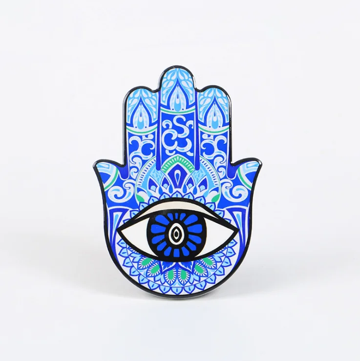 New Arrival Accept Customer Logo Safety Package Different Colors Hamsa Hand Home Decoration Wooden Craft