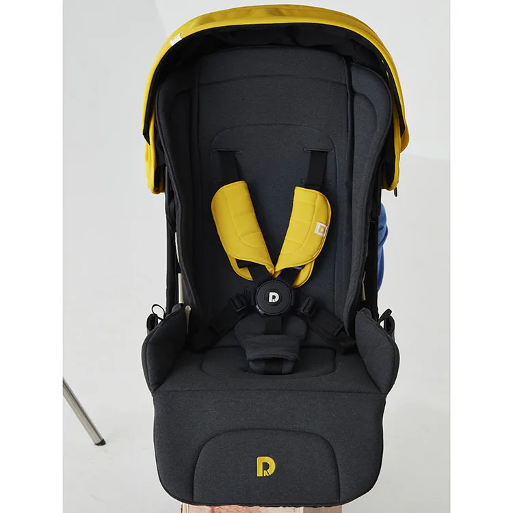 2022 certificated easy folding baby stroller with high elastic shock absorber PU wheel