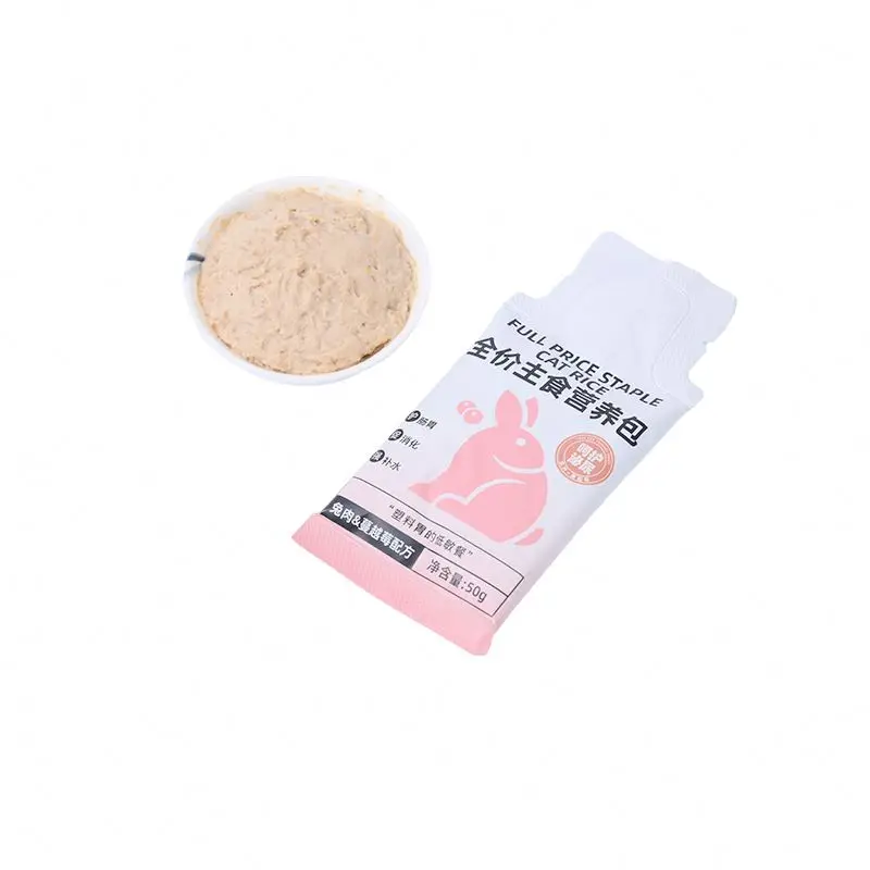 Oem Odm Free Sample Wholesale Health And Nutrition Cat Pouch Treats Snacks Food Cat Wet Food Strip