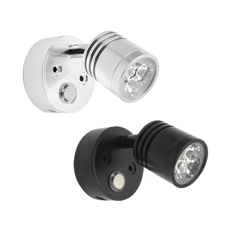 MIni Wall Lamp Touch switch dimmable bus reading light surface 2W aluminum led car 12V led headboard reading light