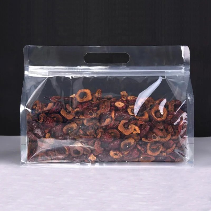 
Food Grade Wholesale Flat Bottom Stand up Transparent Zipper Pouch 