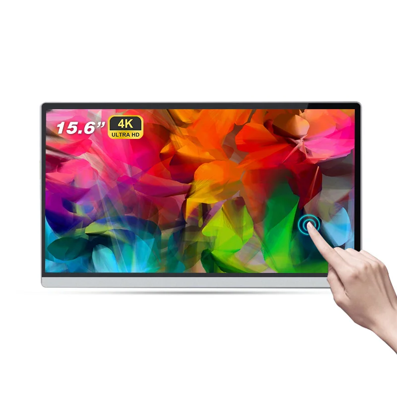  Высокая яркость full hd портативный сенсорный экран монитор 15 6 дюймов 4k IPS для ноутбука