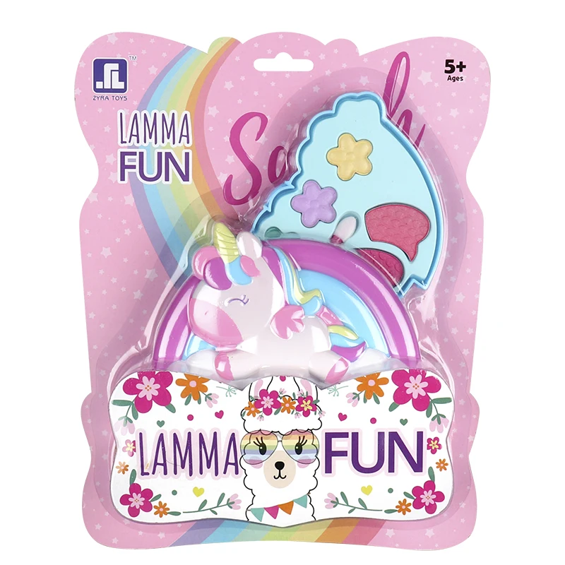 Customize Logo Sunshine Rainbow Little White Horse Kids Kit Beauty Makeup Set Cosmetic Girls Toys Customize Logo In Small Moq