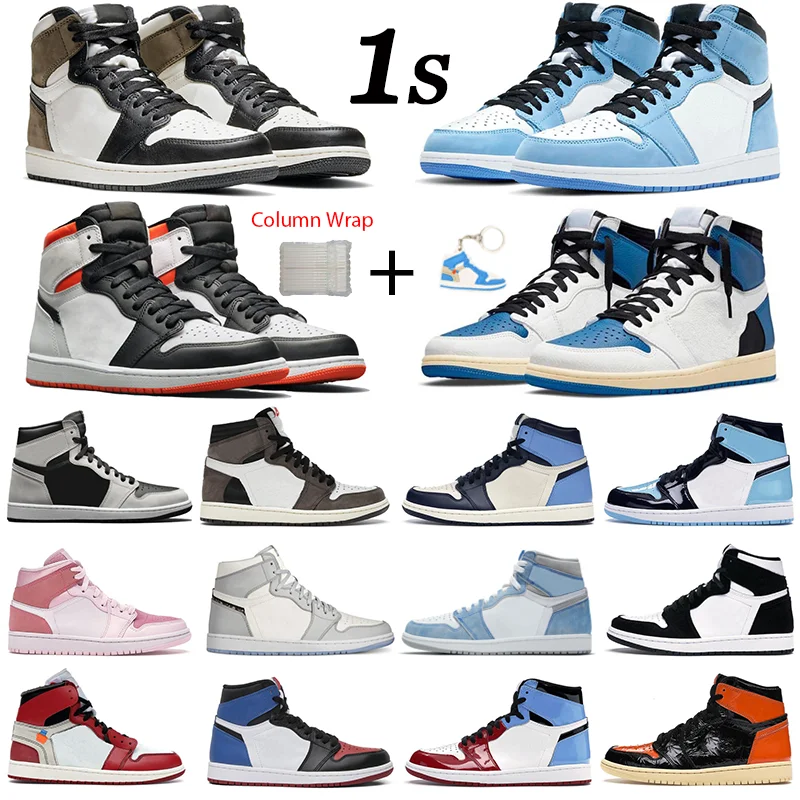  Кроссовки Aj 1s для мужчин и женщин Баскетбольная обувь в стиле ретро высокие теннисные туфли синие темные мокко супер королевские