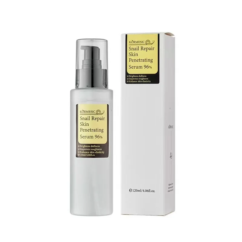 KORMESIC 96% Snail Secretion Extract Face Serum Oem Hyaluronic Acid Skin Repair Serum Green Tea Azelaic Acid Peptides Facial Use