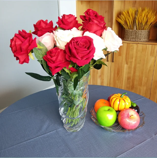 
Wholesale home decoration transparent glass vase wedding centerpiece crystal glass vase 