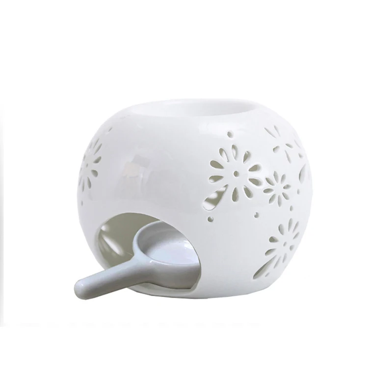 Candle Warmers Fashion Aroma Scented White Oil Burners Round Wax Melt Burner Ceramic
