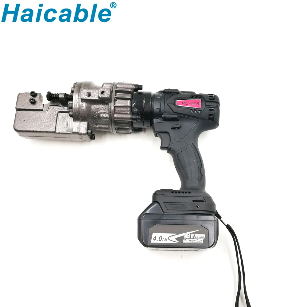 Hand-held Automatic Rebar Cutting Machine RC-16B Portable Electric Battery 4-16mm Rebar Cutter