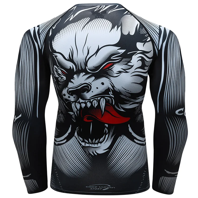 Mens long sleeve tshirts custom rashguards jiu jitsu mma bjj rash guard