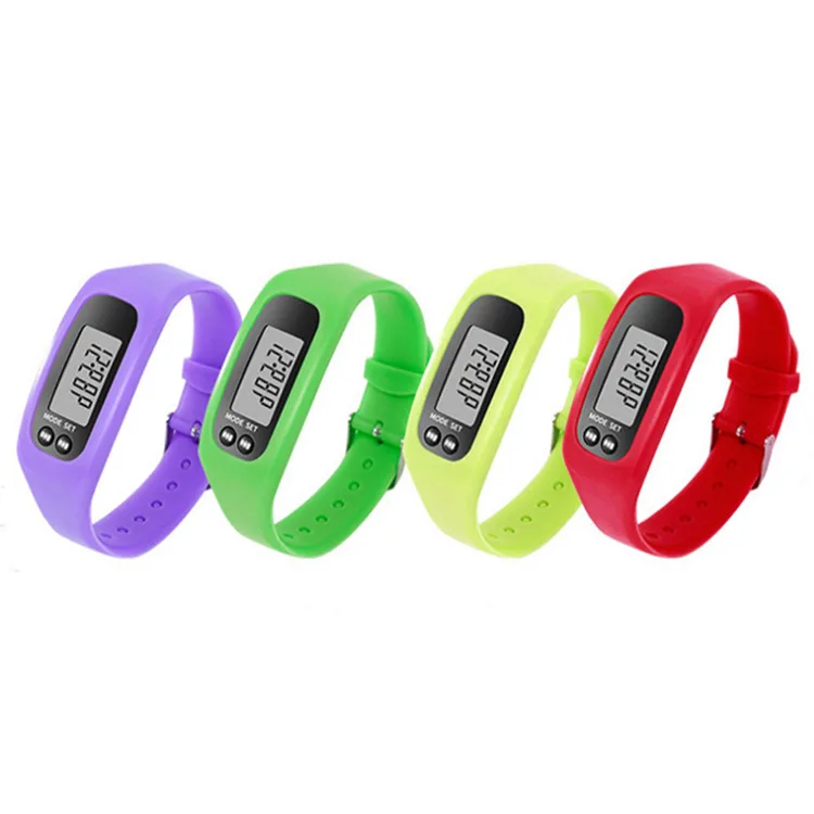 Amaz0n Gift Sports Health 3DFit Bud Simple Step Counter Walking 2D Smart Waterproof silicone wristband pedometer CE ROHS