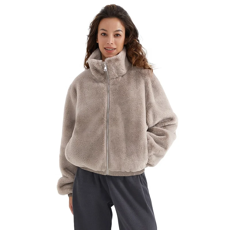 Winter Women Wool Fleece Coat Luxury Fur Jacket Sherpa Coat For Ladies