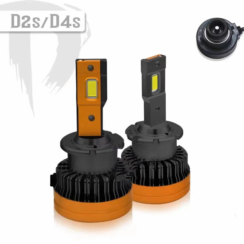 2022 new arrival black golden d2s led headlight bulb kit 35w 14000lm for the stock hid xenon bulb