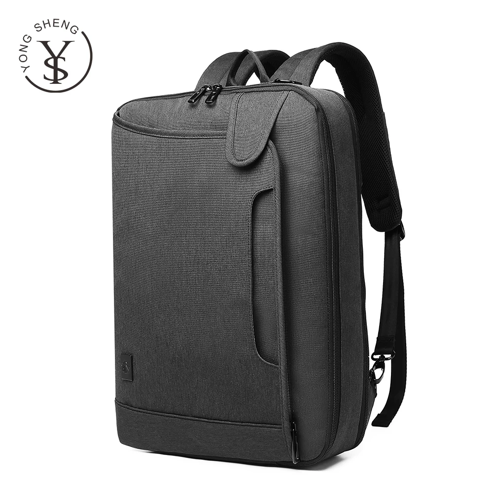 New Style college computer laptop bags black briefcase men custom canvas polyester briefcase travel business backpacks