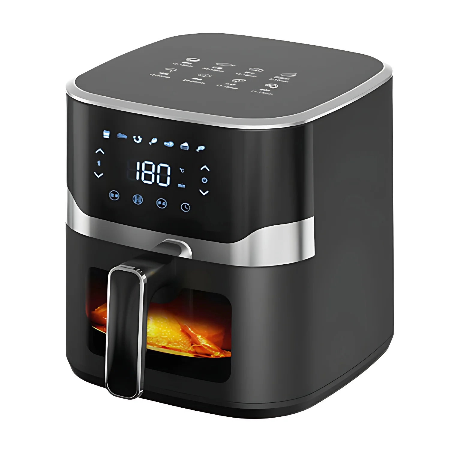 Af855Dt New Tooling 8 Preset And Visible Window 5L Digital Electric Healthy Air Fryer For 5 Person Use