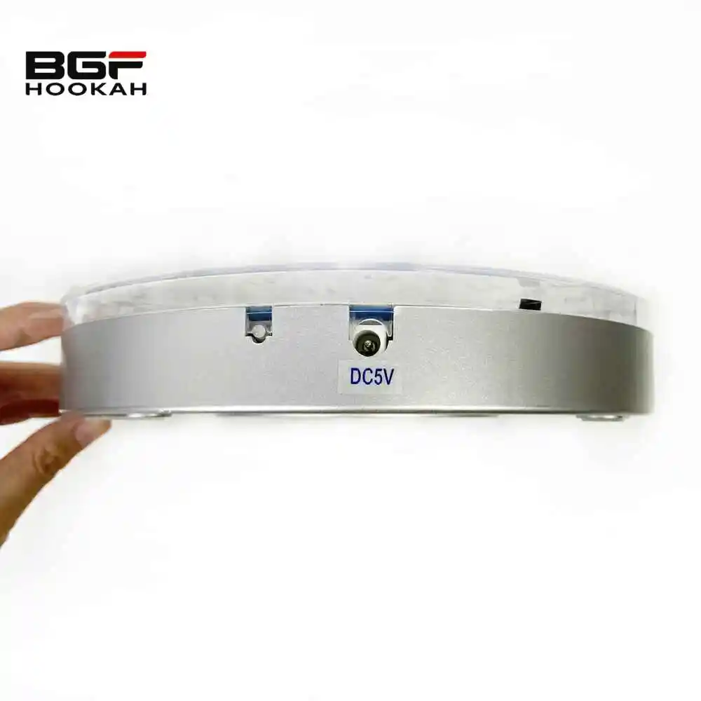 8 Inch Portable Shisha Led Light Rechargeable Remote Control Shisha Hookah Led Light Base