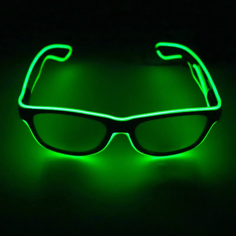 popular 10 colors customized logo el wire flashing glasses led party festival glasses