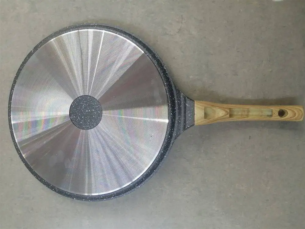 High Quality Die Cast Aluminum Tawa Pan Non-Stick Marble Fry and Crepe Pan Price Pizza Tools