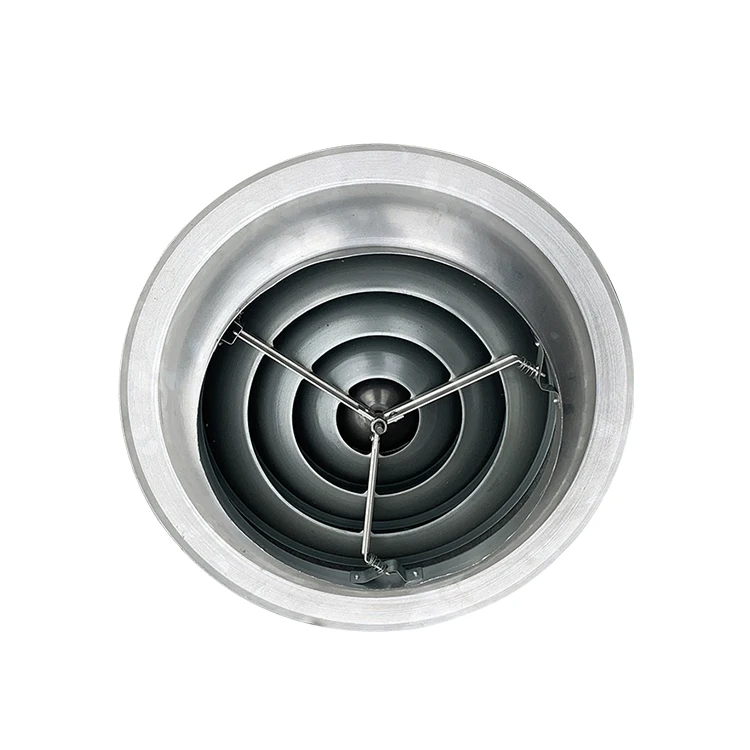 Aluminum alloy air conditioning steel swirl ceiling diffuser with flexible duct 4 way air duct diffuser jet nozzle