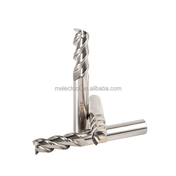 
Factory Wholesales Customized hrc45 2/3 Flute diameter 8mm Endmill Cnc Carbide Milling Cutter for aluminum plate 