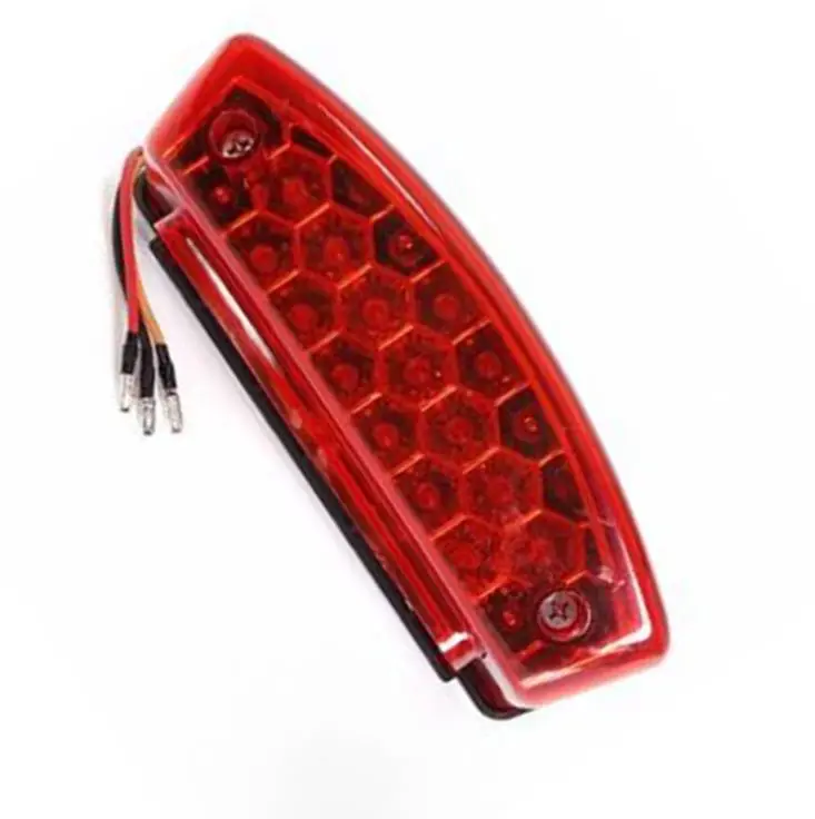 12V Moto Rear Lights Lamp Cafe Racer Taillight LED Motorcycle Tail Brake Stop Light Chopper Bobber Scooter Refit 16*6*9CM CN;SHG