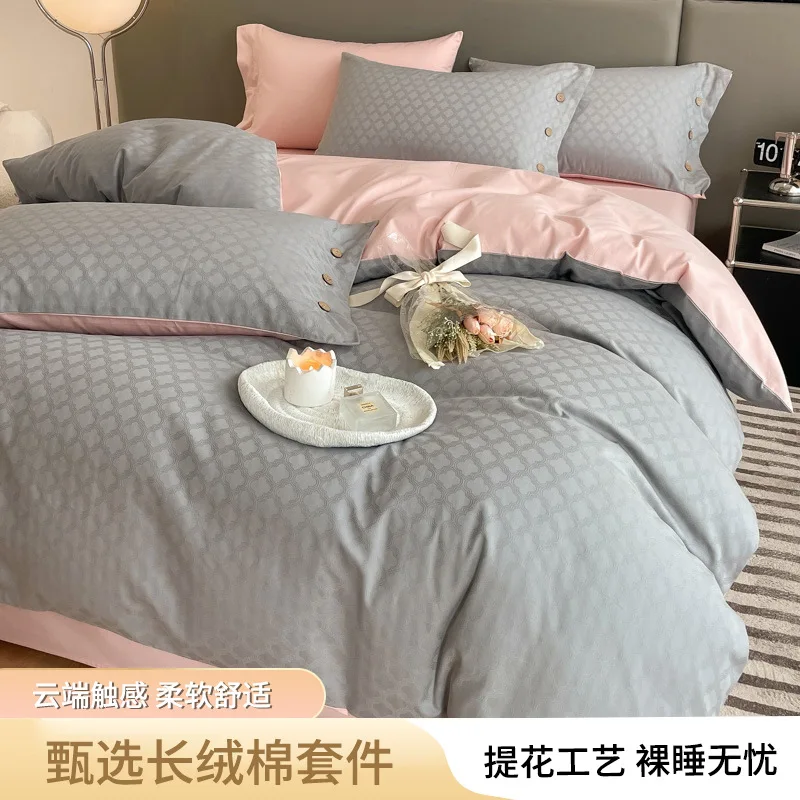 SP81 Factory Stone washed natural 100% pure flax french linen bedding linen pillowcase bed sheet sets