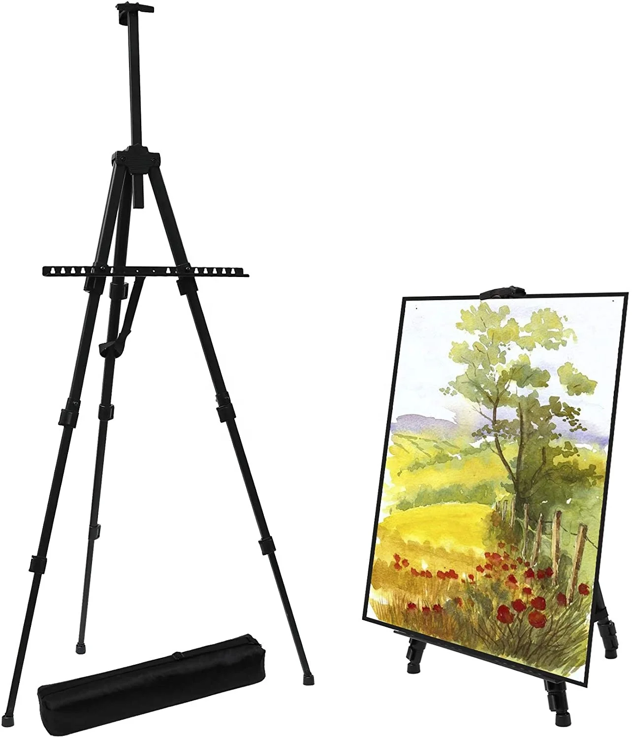 Artist Aluminum Metal  Display Easel 17 to 56 Inches adjust height tripod easel painting easel stand
