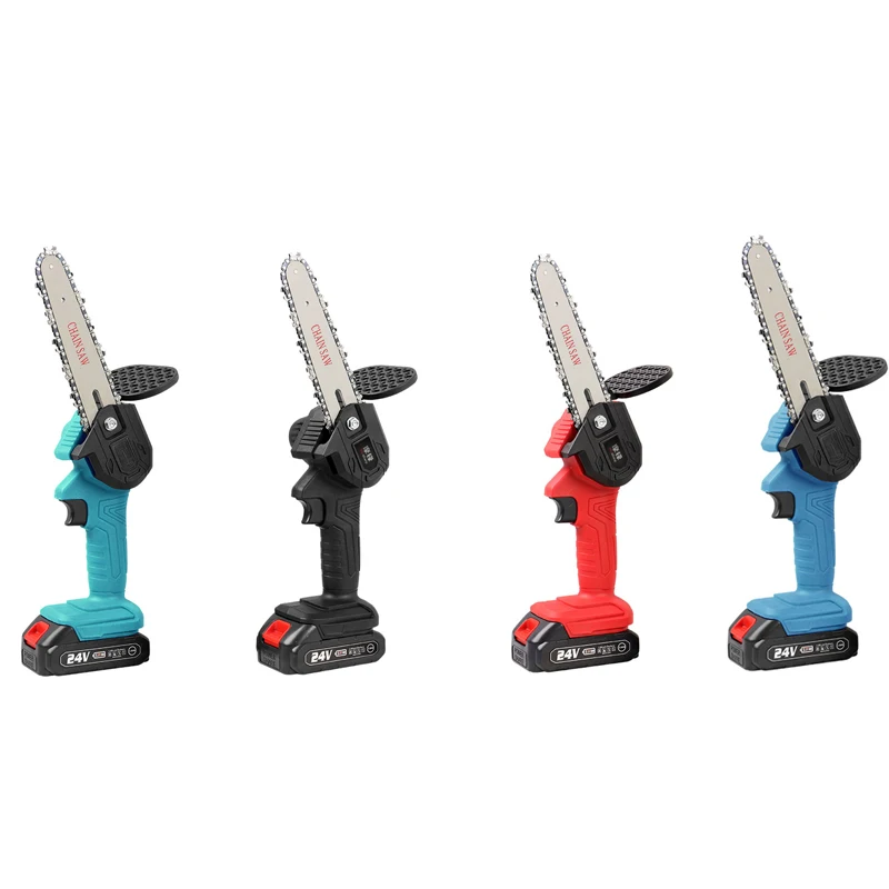 Dropshipping Mini Electric Chain Saw Handheld Wood Cutting Garden Pruning Rechargeable Portable Chainsaw