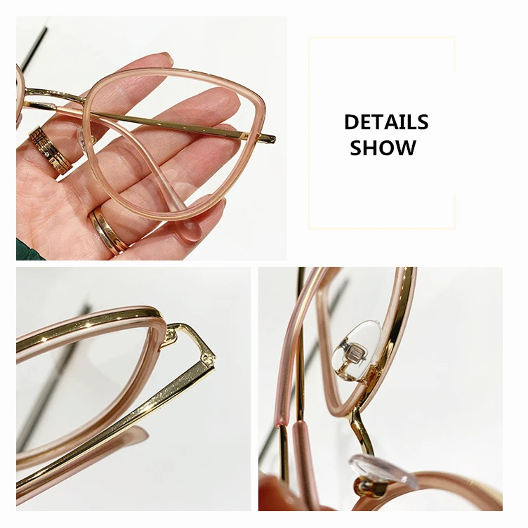 photochromic lenses women cat eye metal pc black gold  lunettes photochromique photogray 2023 anti blue light fashion glasses