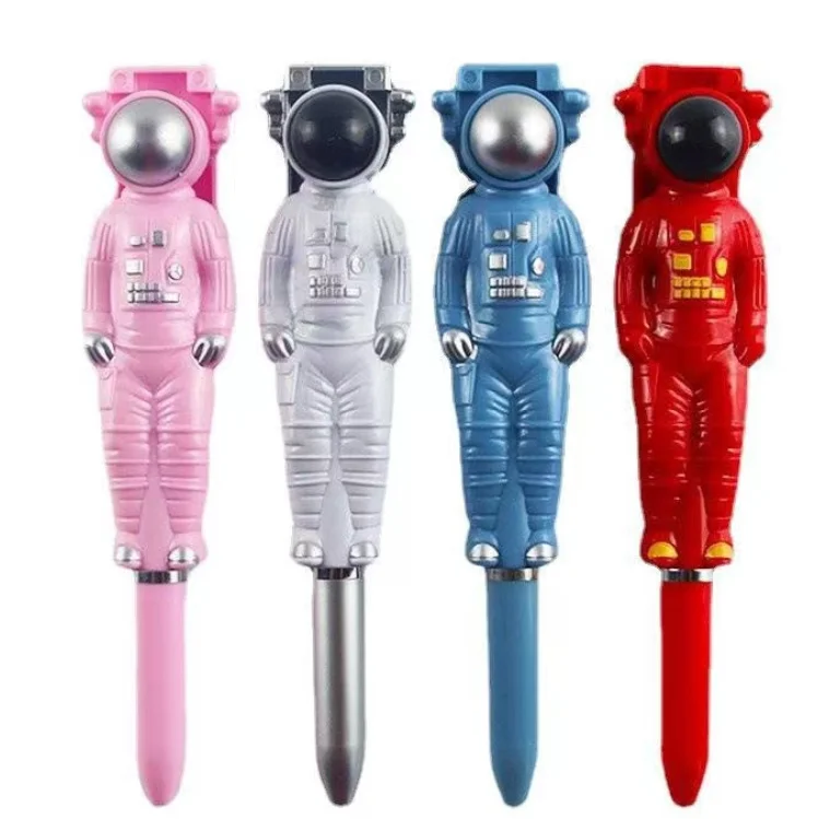 Amazon Hot Selling Innovative Plastic Spaceman Shape Ball Point Pen Astronaut cute style Ball Pen