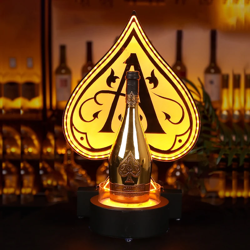 Bar VIP LED Sign Serving Trays Wine Glorifier Display Racks Ace Of Spade Champagne Bottle Presenter for nightclub
