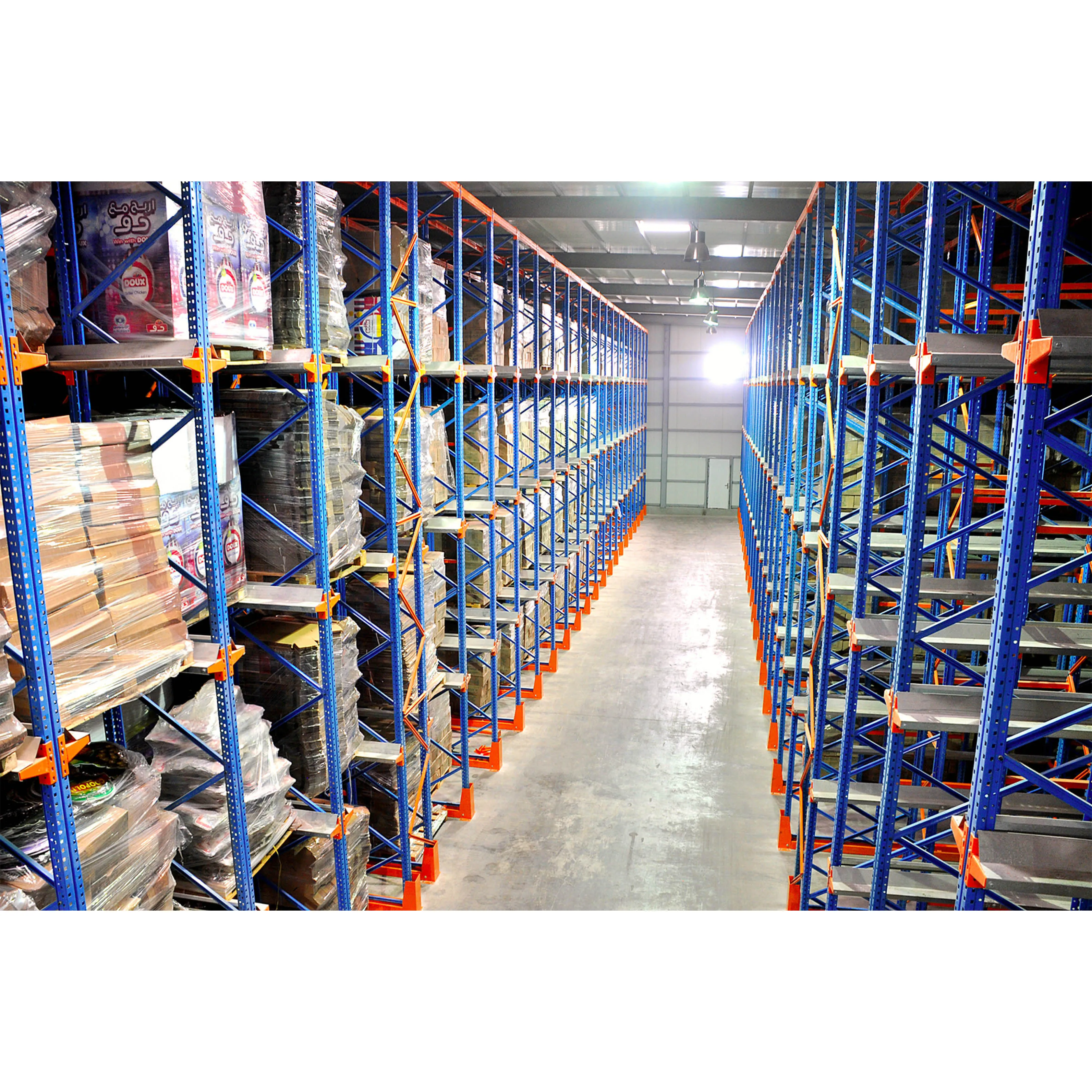 Warehouse Storage Cold Rolled Steel Drive In Pallet Rcak Customized Colour Heavy Duty Shelf