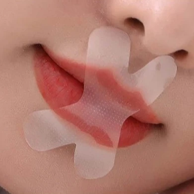 
Mouth seal for snoring people to stop snoring on the skin of mouth 