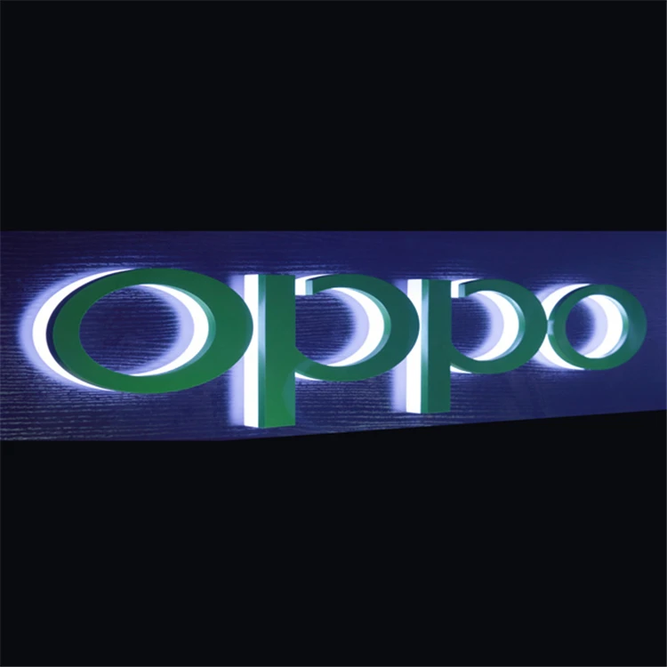 OPPO Plastic Led Business Signs Logo Outdoor Lighted Custom Business Price Illuminated Signs