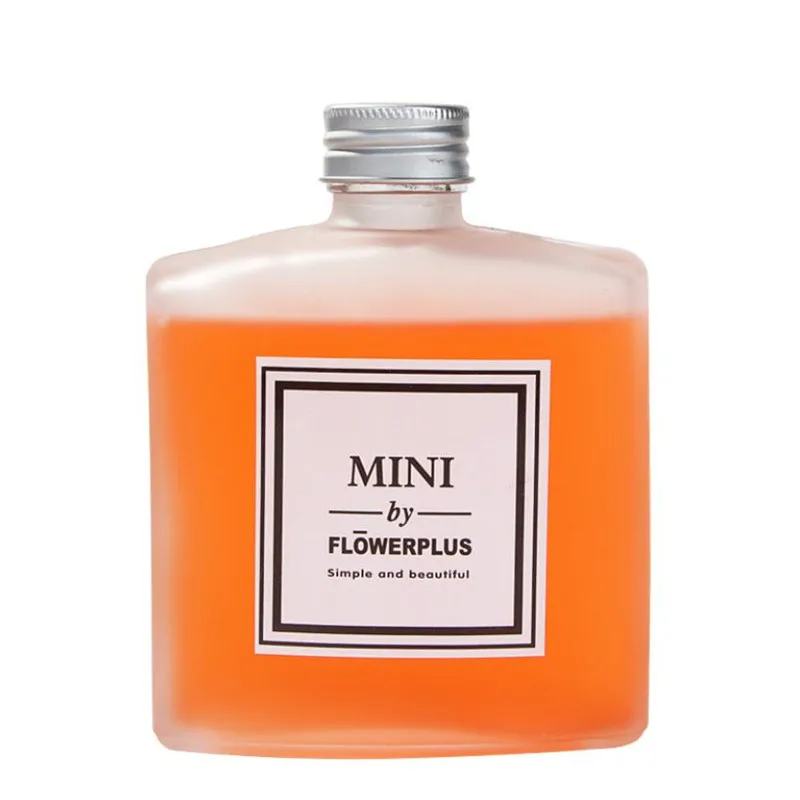 Clear Frosted 100ml 200ml 250ml Flat Square Glass Bottle For Cold Brew Coffee Beverage Juice Wine