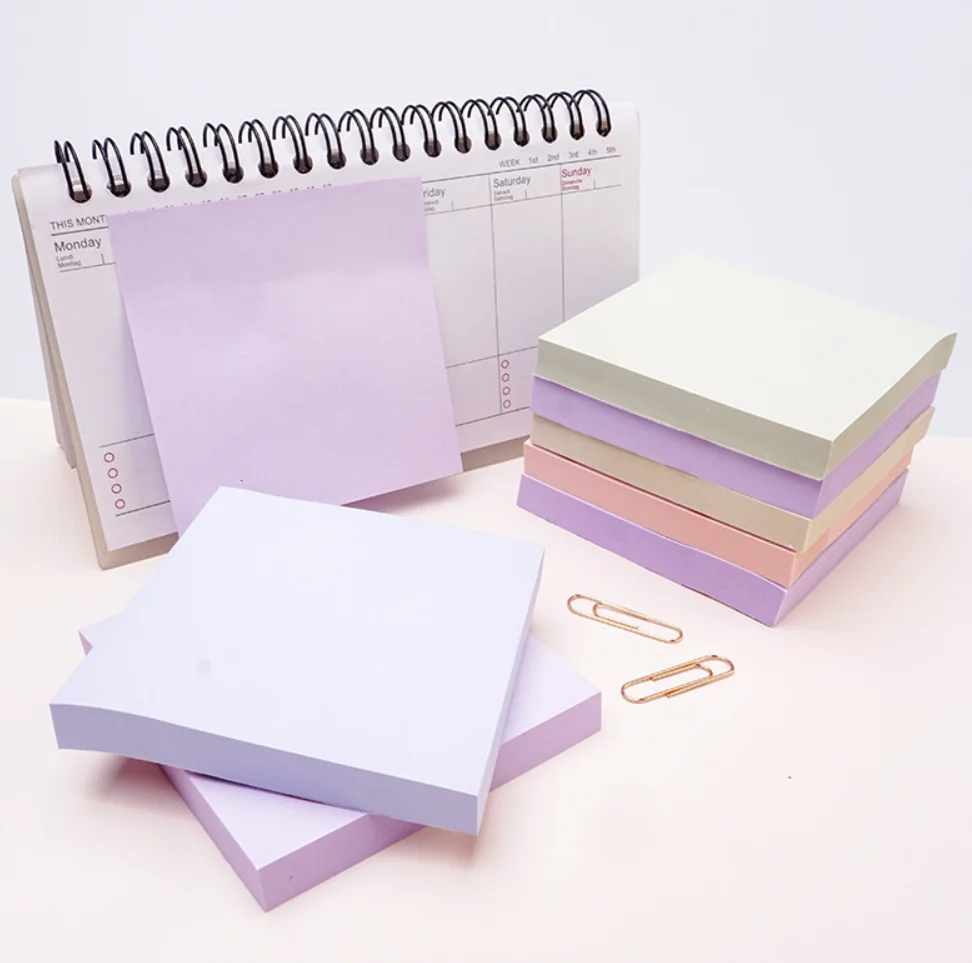 Custom Sticky It Note 100Sheets Morandy Blue Color Tabs School Post Self Stick Notes