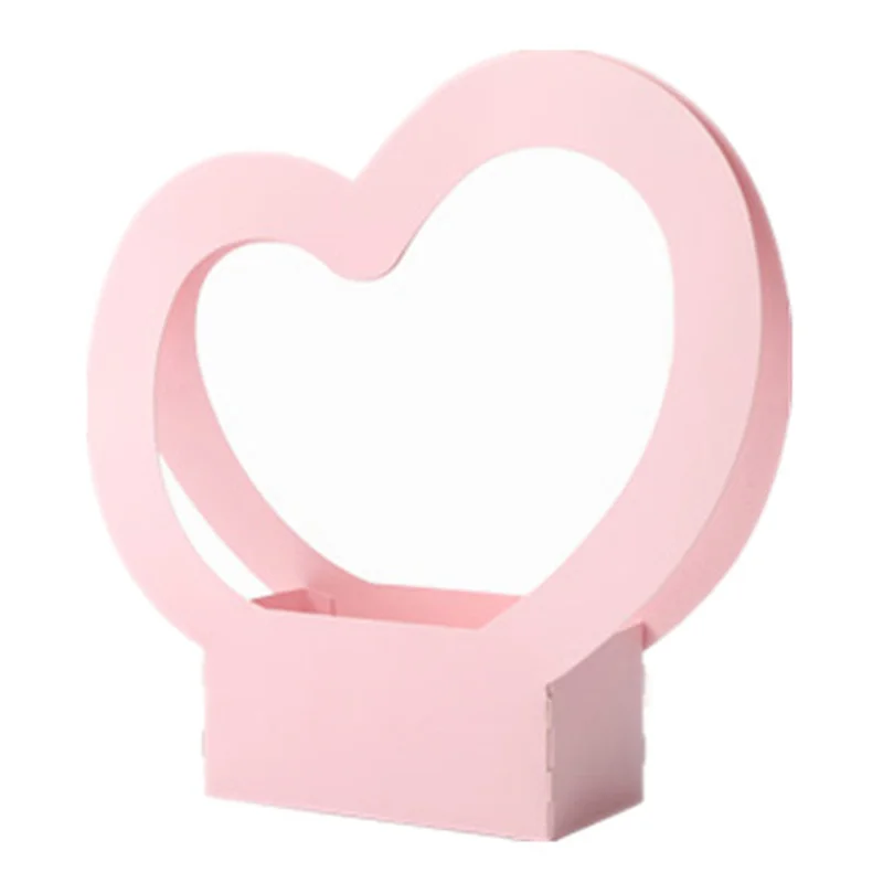 Handheld Love Flower Basket Romantic Gift Packaging Paper Box Ladies Gift Basket Kraft Paper Bag Love Flower Basket