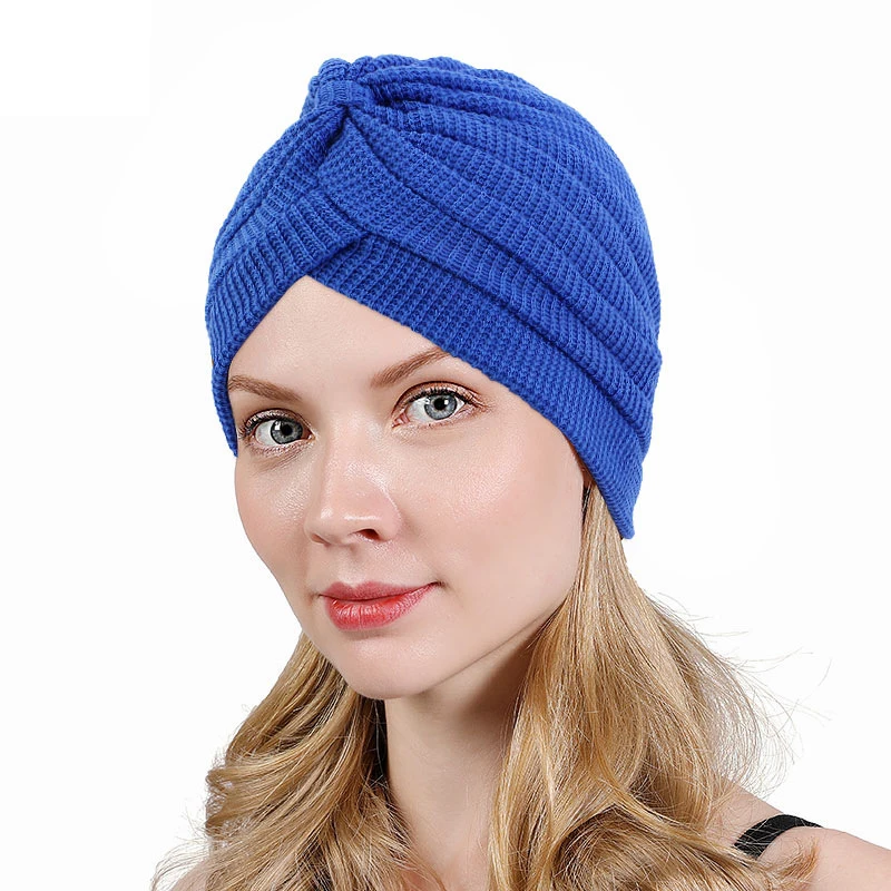 Оптовая продажа аксессуары для волос Syh34 с логотипом на заказ однотонные тюрбаны оборками головной убор завязками тюрбан женщин