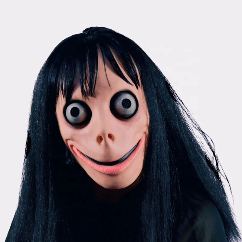 Scary Momo Mask Creepy Halloween Latex Mask Cosplay Costume Accessories for Adult