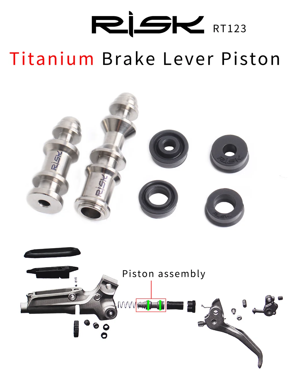 RISK Titanium Alloy Bicycle Disc Brake Lever Piston Repair Part For AVID Guide R RE RS RSC DB5 Level T TL Series Bike Parts
