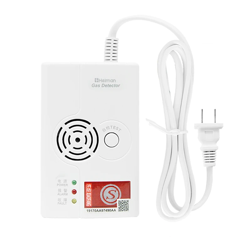 fire safety independent gas leakage detector alarm AC220V or 110V gas detector leak alarm