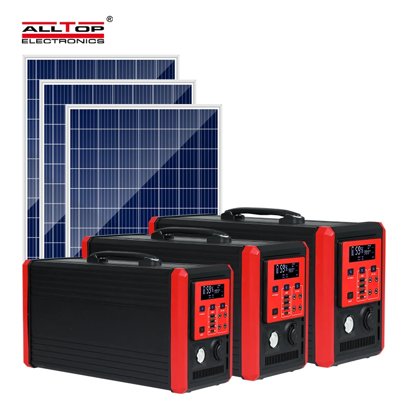 ALLTOP Wholesale Outdoor 1000 1500 2000 W AC Emergency Charge Home Fishing Portable Solar Home System