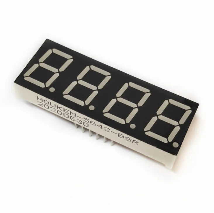 Houkem diamond shape four digit white led seven segment display 0.56'