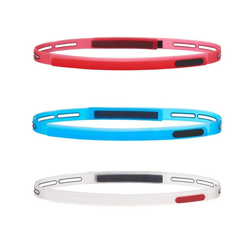 Эластичная Регулируемая силиконовая повязка на голову, спортивная повязка на голову для велоспорта, бега, однотонная красная, синяя, черная, белая повязка на голову