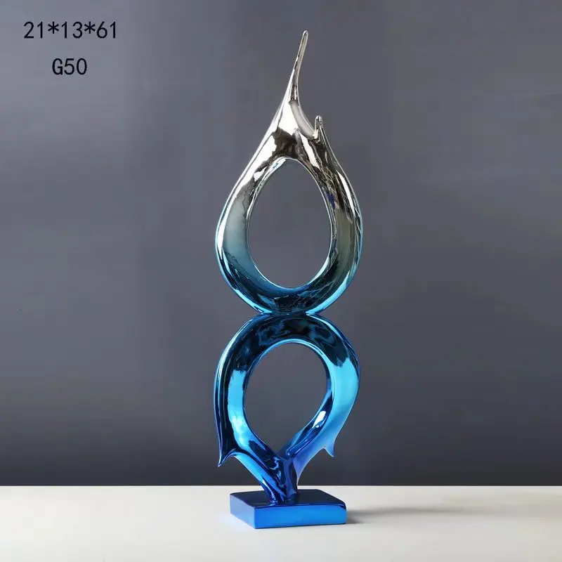 Creative Resin Crafts Gradient Electroplated Ancient Soldiers Statue Terracotta Warriors Deer Sculpture